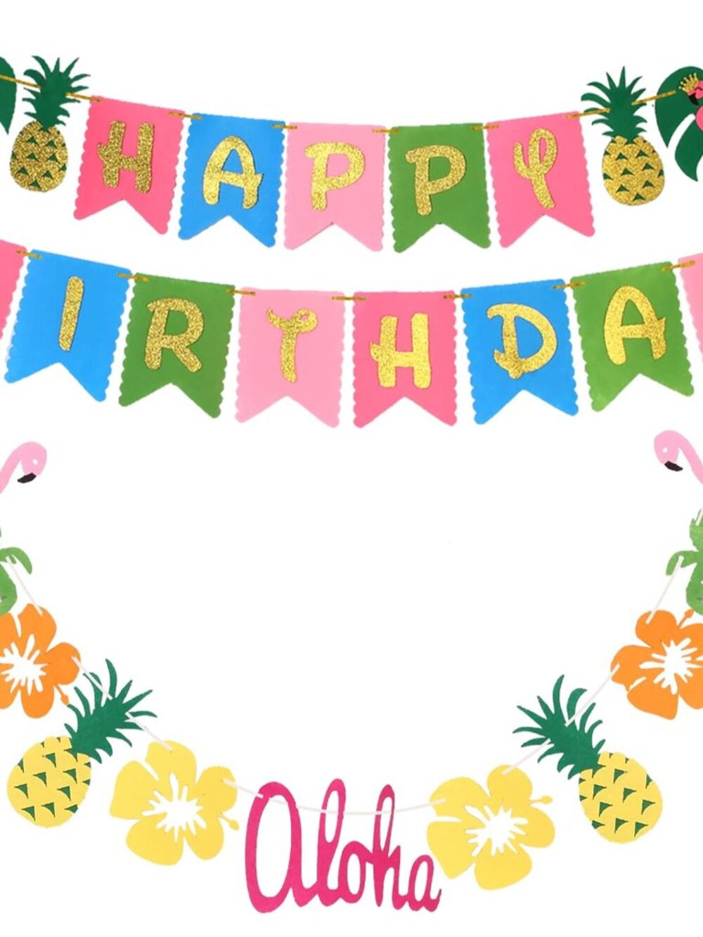 Hawaiian Party Decoration |Luau Party Supplies| Hawaiian Tropical Banner, Flamin
